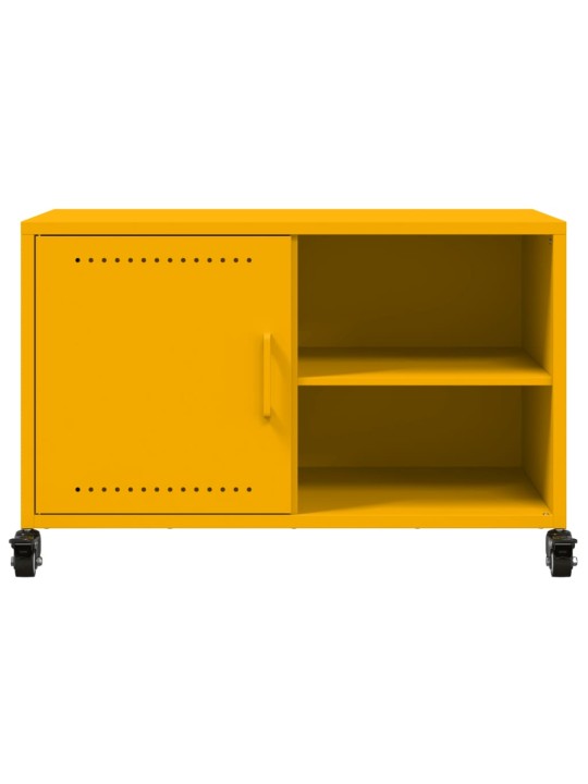 Tv skapītis, 68x39x43,5 cm, tērauds, sinepju dzeltens