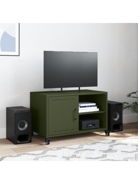 Tv skapītis, 68x39x43,5 cm, tērauds, olīvu zaļš