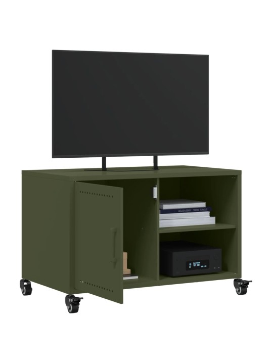 Tv skapītis, 68x39x43,5 cm, tērauds, olīvu zaļš