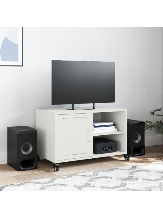 Tv skapītis, balts, 68x39x43,5 cm, tērauds
