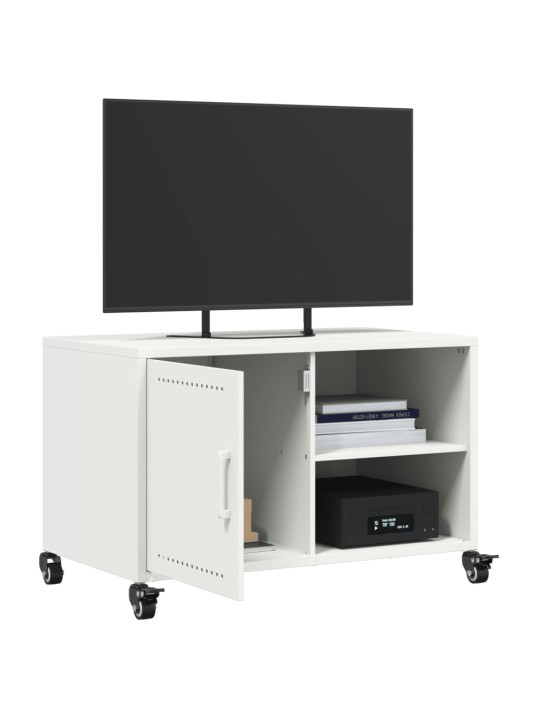 Tv skapītis, balts, 68x39x43,5 cm, tērauds