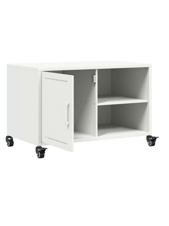 Tv skapītis, balts, 68x39x43,5 cm, tērauds