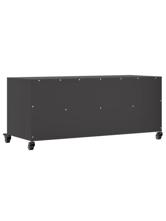 Tv skapītis, melns, 100,5x39x43,5 cm, tērauds