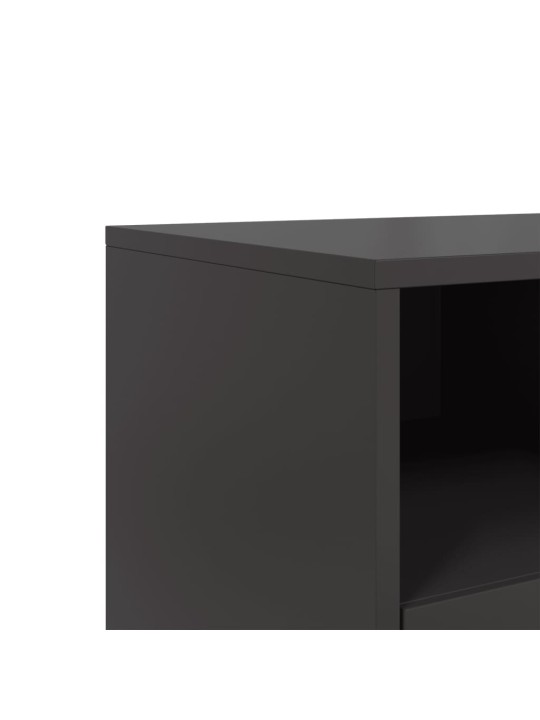 Tv skapītis, melns, 100,5x39x43,5 cm, tērauds