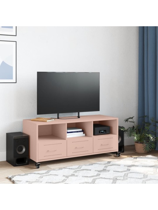 Tv skapītis, rozā, 100,5x39x43,5 cm, tērauds