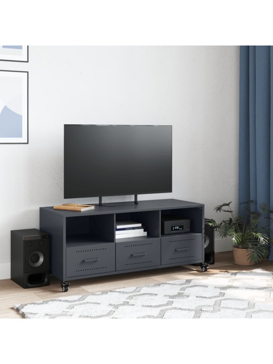 Tv skapītis, pelēks, 100,5x39x43,5 cm, tērauds