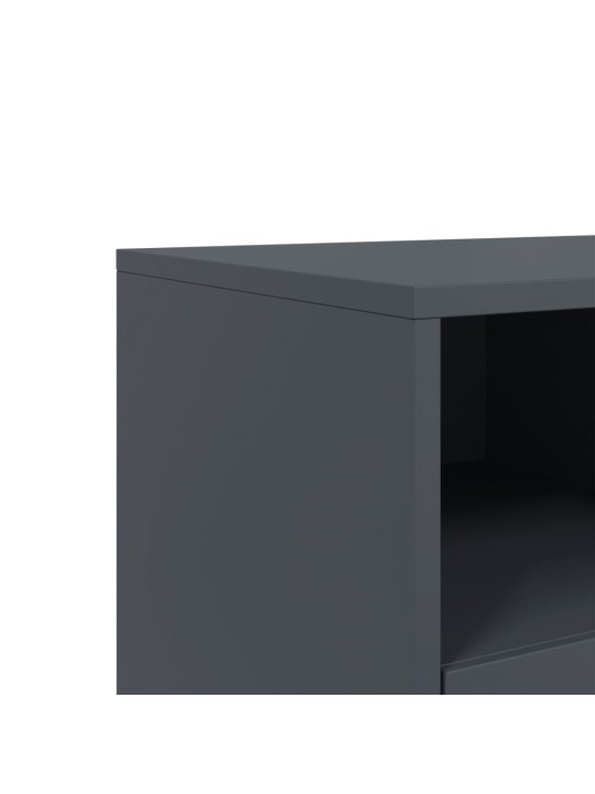Tv skapītis, pelēks, 100,5x39x43,5 cm, tērauds