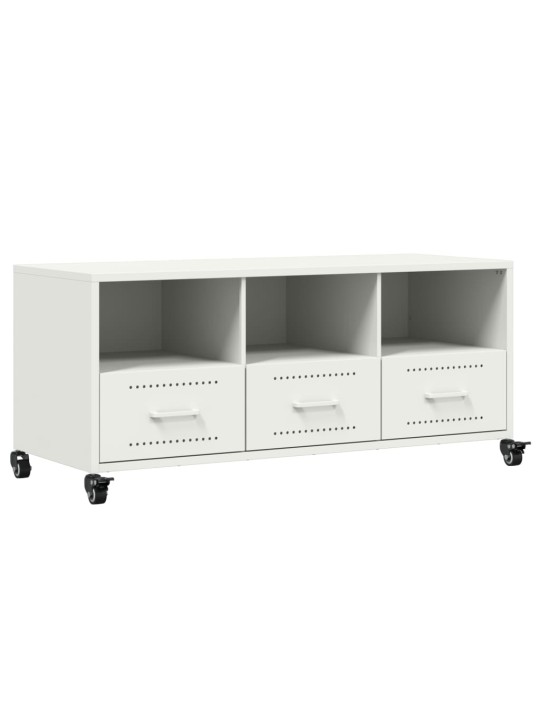 Tv skapītis, balts, 100,5x39x43,5 cm, tērauds