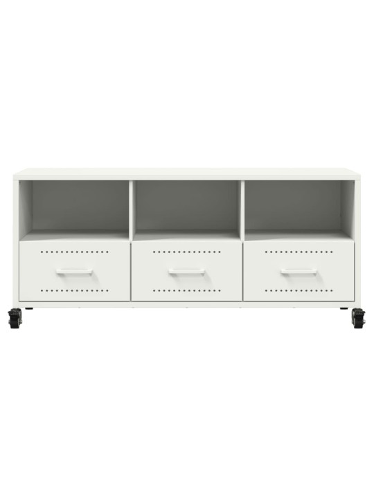 Tv skapītis, balts, 100,5x39x43,5 cm, tērauds