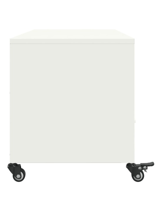 Tv skapītis, balts, 100,5x39x43,5 cm, tērauds