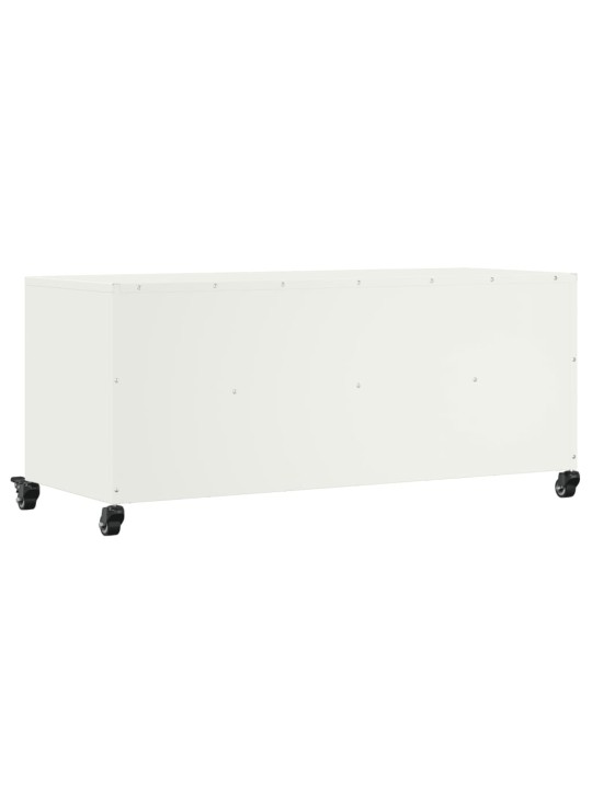 Tv skapītis, balts, 100,5x39x43,5 cm, tērauds