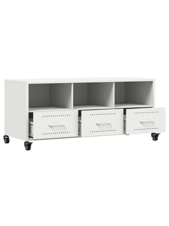Tv skapītis, balts, 100,5x39x43,5 cm, tērauds