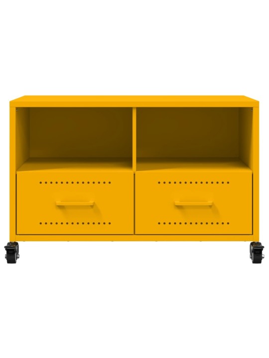 Tv skapītis, 68x39x43,5 cm, tērauds, sinepju dzeltens