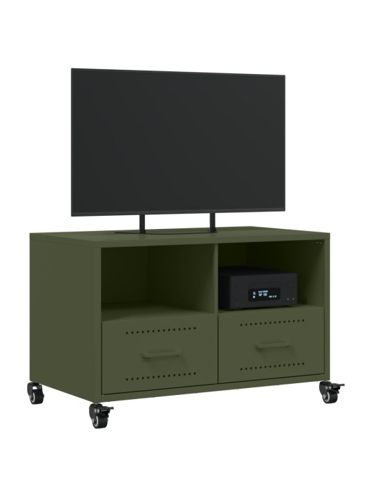 Tv skapītis, 68x39x43,5 cm, tērauds, olīvu zaļš