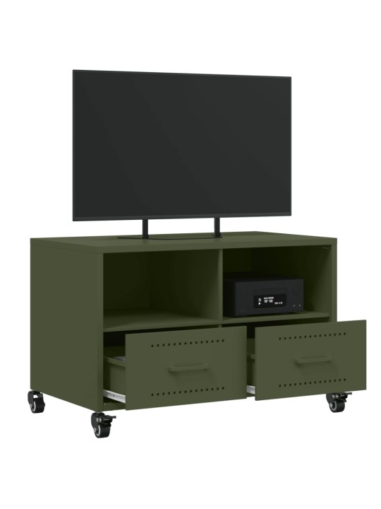 Tv skapītis, 68x39x43,5 cm, tērauds, olīvu zaļš