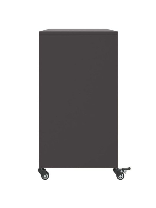 Kumode, melna, 100,5x39x72 cm, tērauds