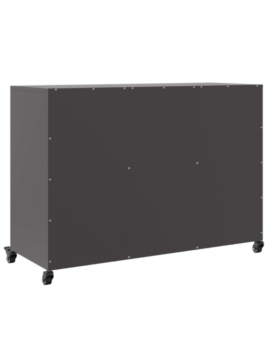 Kumode, melna, 100,5x39x72 cm, tērauds