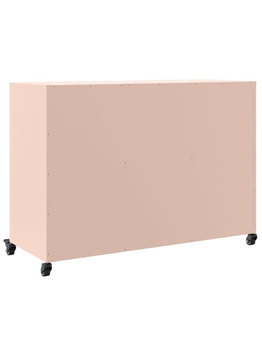 Kumode, rozā, 100,5x39x72 cm, tērauds