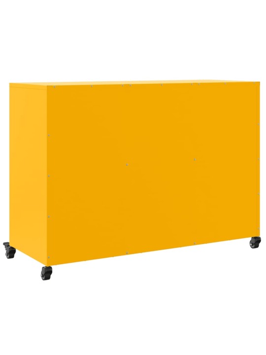 Kumode, sinepju dzeltena, 100,5x39x72 cm, tērauds