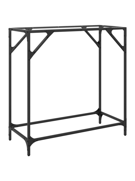 Konsoles galdiņš, 80x35x81 cm, caurspīdīgs, rūdīts stikls