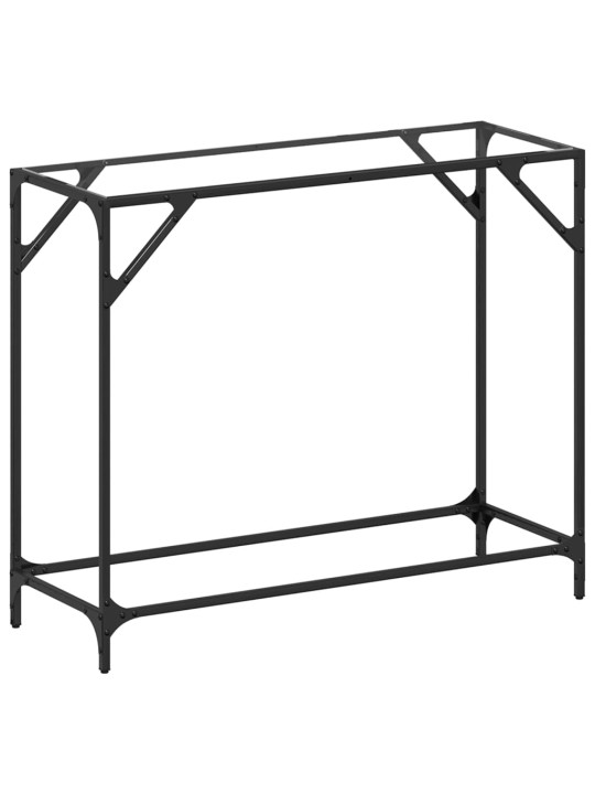 Konsoles galdiņš, 98x35x81 cm, caurspīdīgs, rūdīts stikls