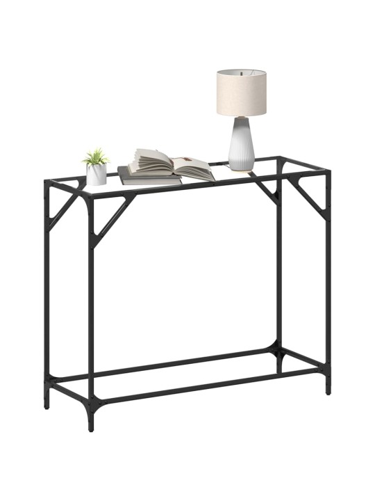 Konsoles galdiņš, 98x35x81 cm, caurspīdīgs, rūdīts stikls
