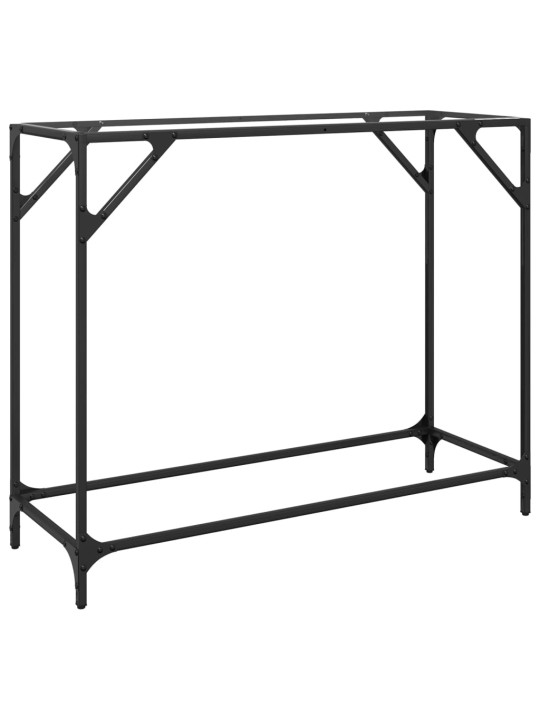 Konsoles galdiņš, 98x35x81 cm, caurspīdīgs, rūdīts stikls