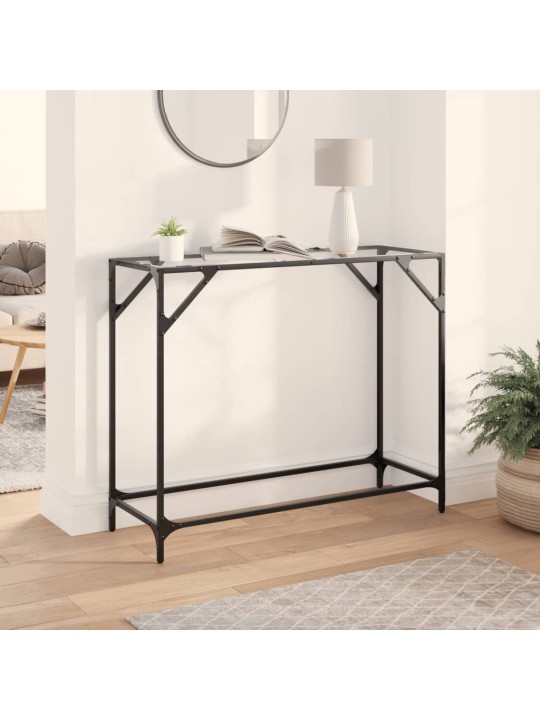 Konsoles galdiņš, 98x35x81 cm, caurspīdīgs, rūdīts stikls