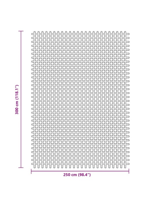 Telts paklājs, antracītpelēks, 3x2,5 m