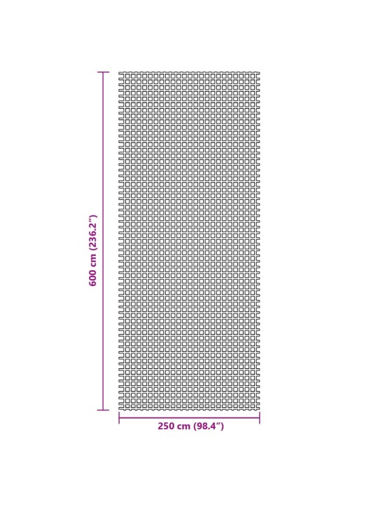 Telts paklājs, antracītpelēks, 6x2,5 m