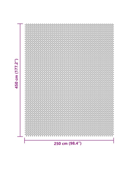 Telts paklājs, krēmkrāsas, 4,5x2,5 m