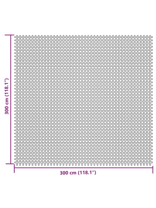 Telts paklājs, krēmkrāsas, 3x3 m