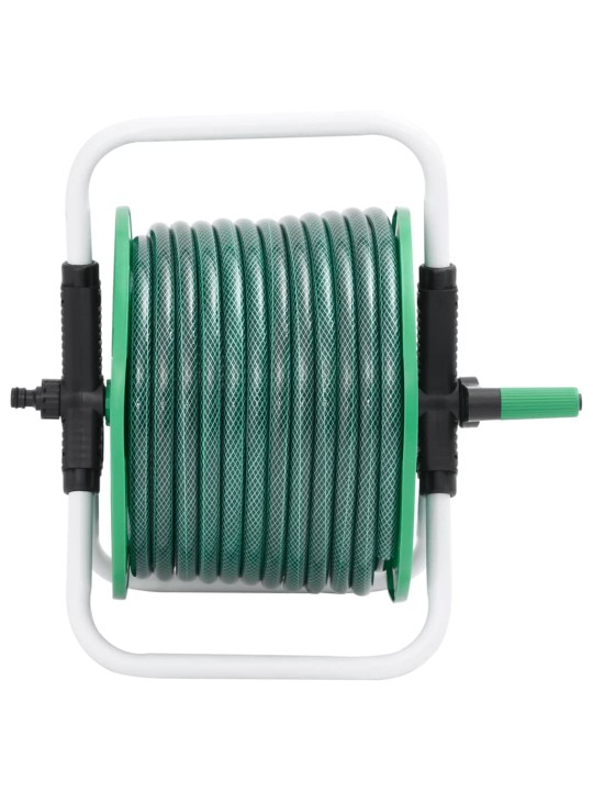 Brīvi stāvoša šļūtenes spole ar 30 m pvc šļūteni, zaļa