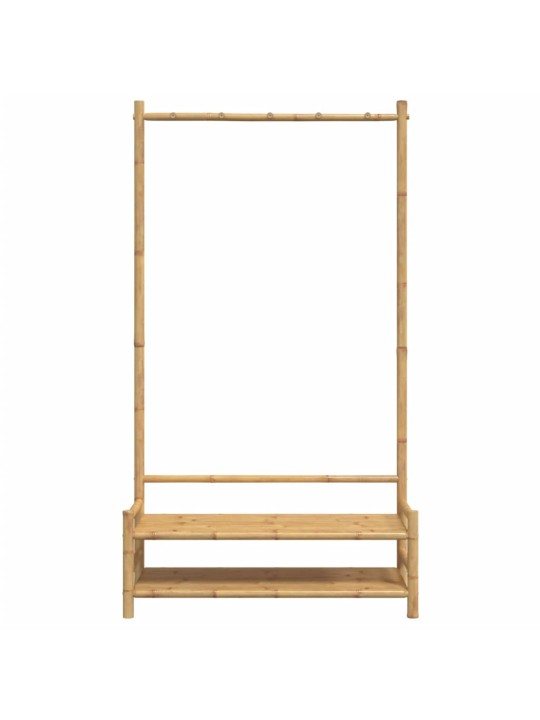Drēbju pakaramais ar plauktiem, 103x40x183 cm, bambuss