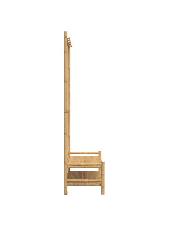 Drēbju pakaramais ar plauktiem, 103x40x183 cm, bambuss