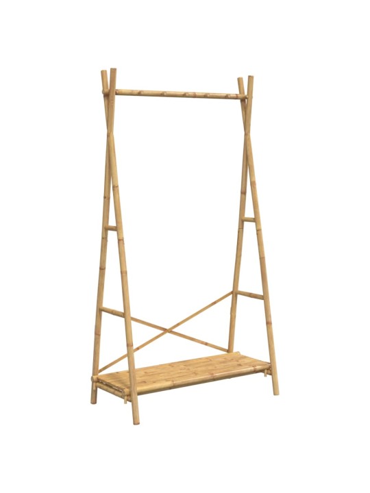 Drēbju pakaramais ar plauktu, 102x50x190 cm, bambuss