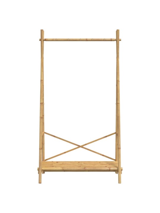 Drēbju pakaramais ar plauktu, 102x50x190 cm, bambuss
