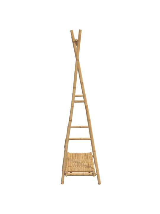 Drēbju pakaramais ar plauktu, 102x50x190 cm, bambuss