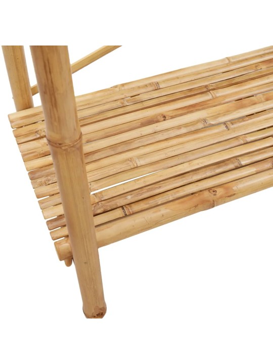 Drēbju pakaramais ar plauktu, 102x50x190 cm, bambuss
