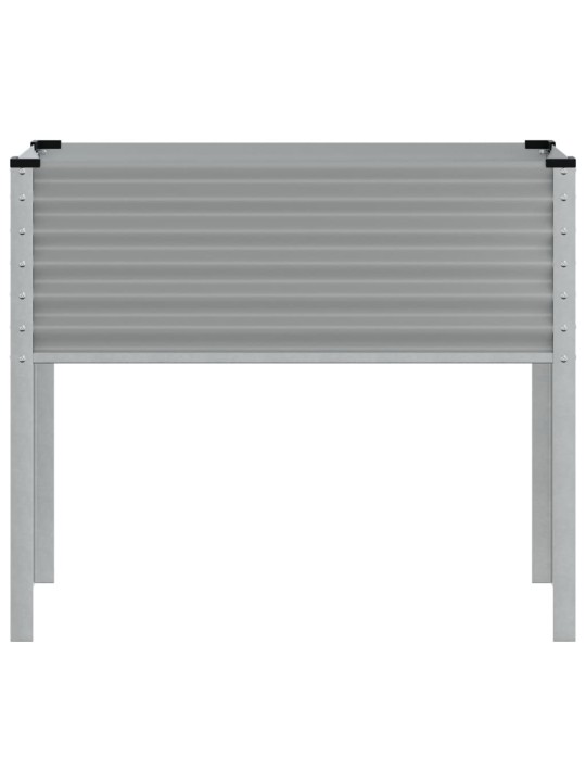 Dārza puķu kaste, pelēka, 100x41x90 cm, tērauds