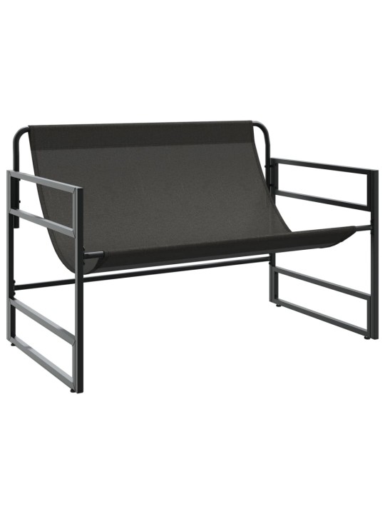 Dārza sols ar matraci, antracītpelēks, 113 cm, tērauds