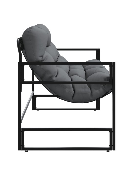 Dārza sols ar matraci, antracītpelēks, 113 cm, tērauds