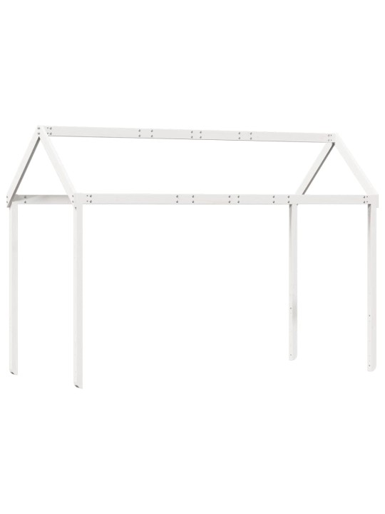 Bērnu gultas jumts, balts, 217x85,5x154 cm, priedes masīvkoks