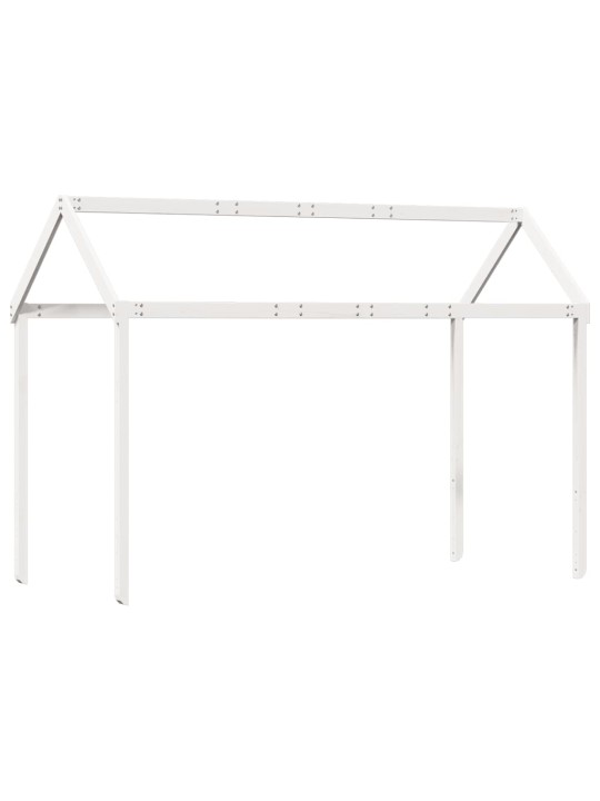 Bērnu gultas jumts, balts, 217x85,5x154 cm, priedes masīvkoks