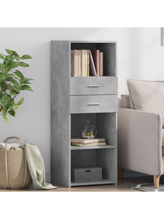 Augstais skapītis betonpelēks 45x42,5x124 cm inženierijas koks