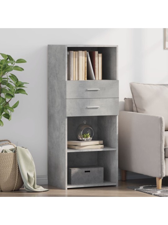 Augstais skapītis betonpelēks 50x42,5x124 cm inženierijas koks