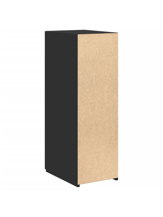 Kumode, melna, 30x42,5x93 cm, inženierijas koks, melns