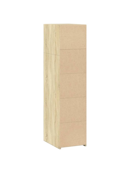 Augstais skapītis ozolkoka krāsa 30x41x124 cm inženierijas koks
