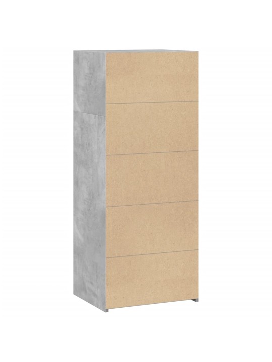 Augstais skapītis betona pelēks 50x41x124 cm inženierijas koks