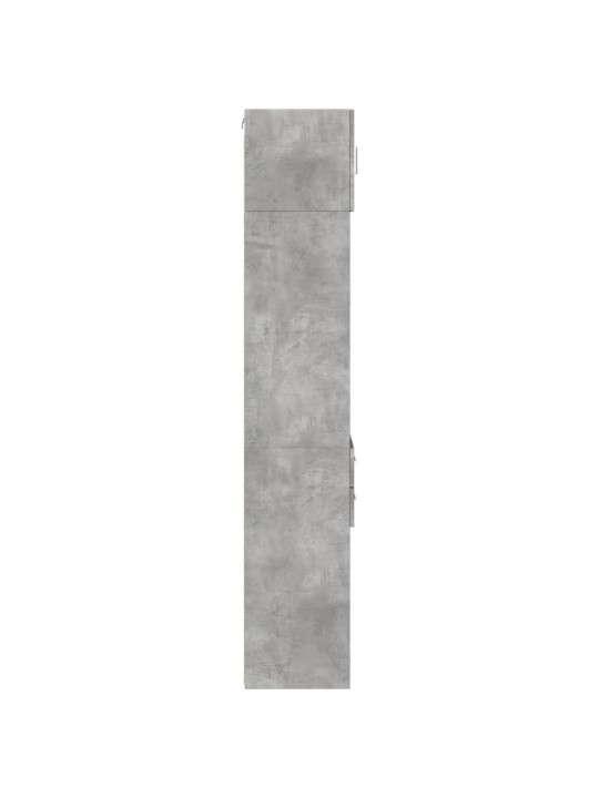 Skapis, betona pelēks, 45x42,5x225 cm, inženierijas koks
